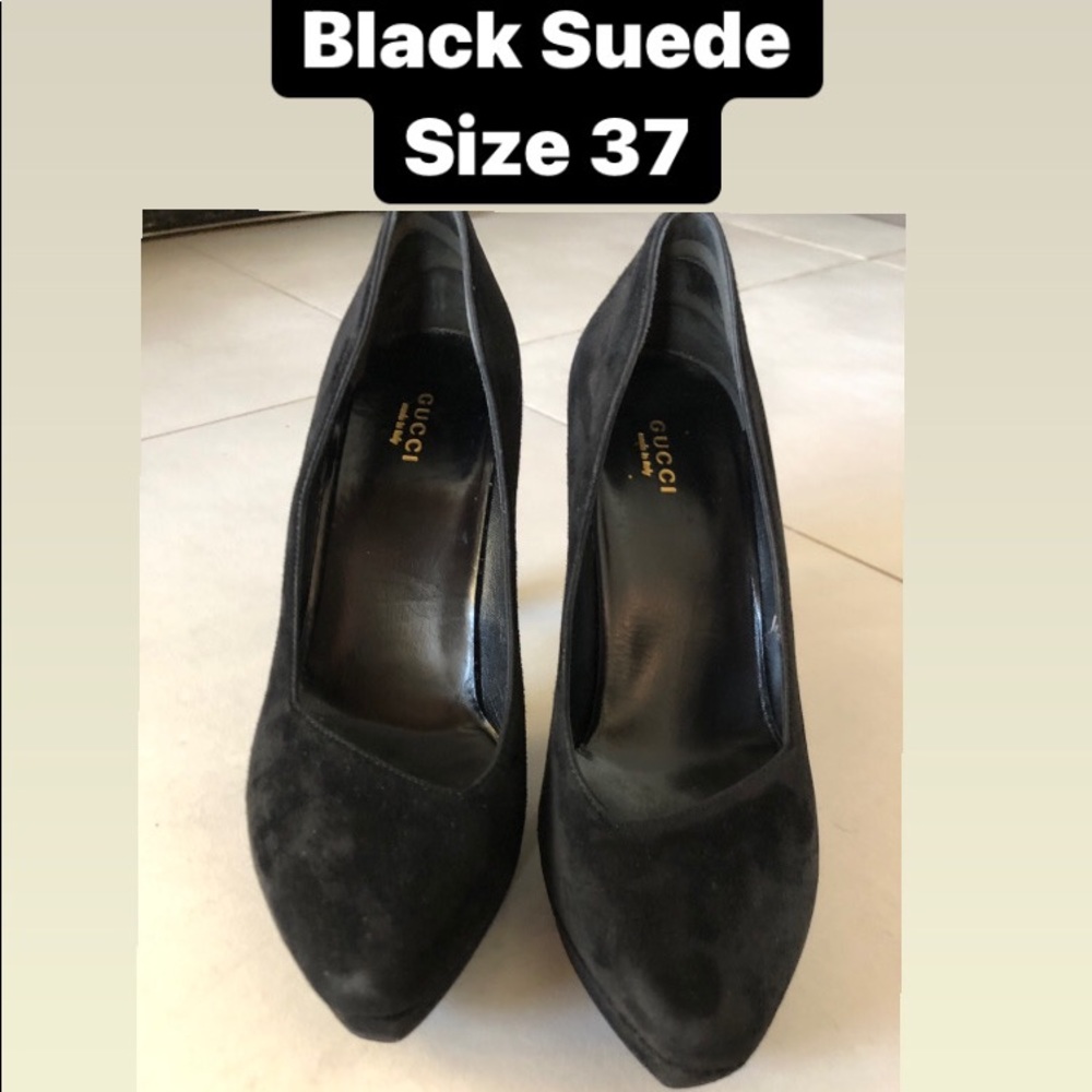 Women’s Gucci Black Suede Heels